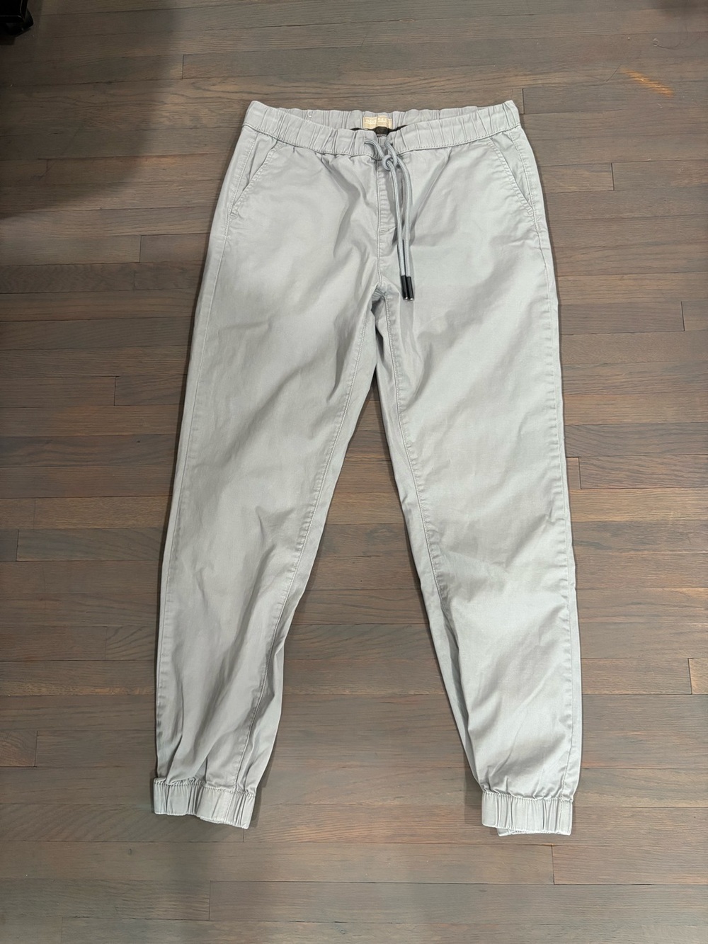 818. Casual Drawstring Jogger Pants - Light Gray